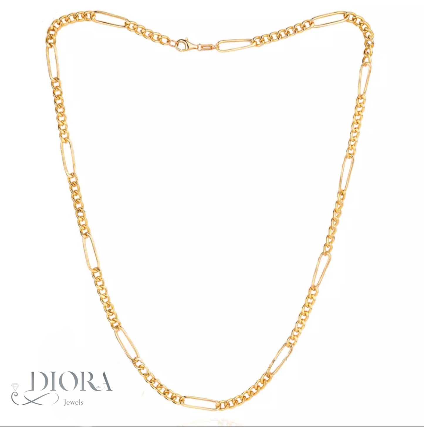 Figaro design Gold Chain