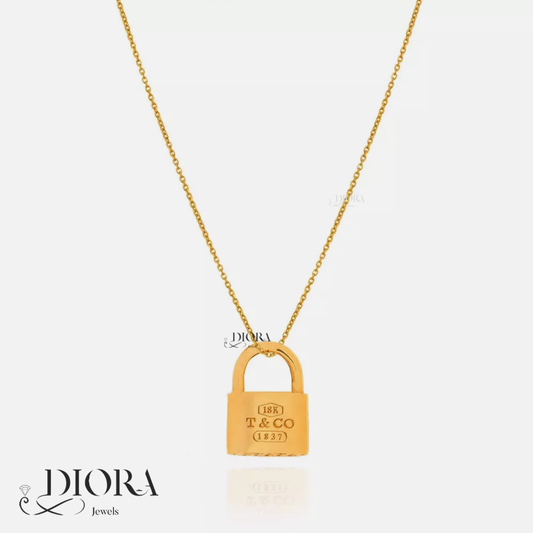 Love Lock Gold pendant -Small