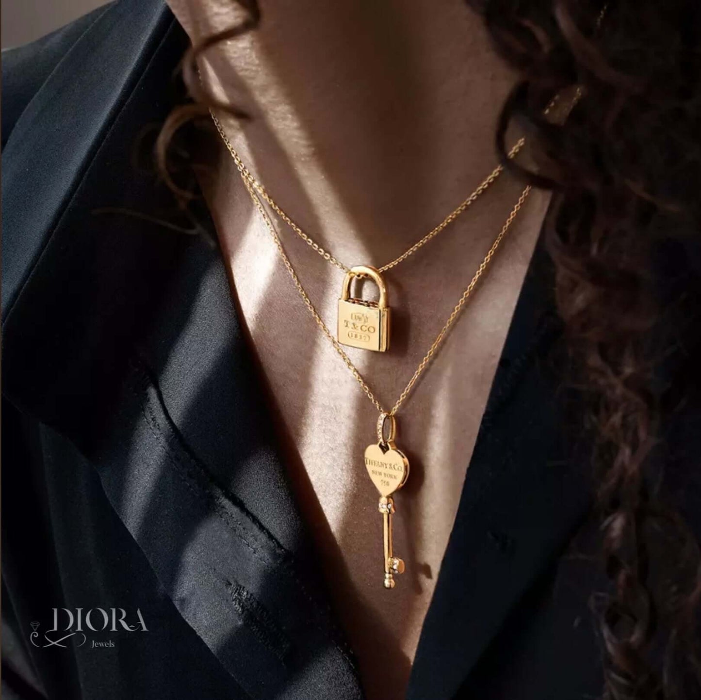 Love Lock Gold pendant -Small