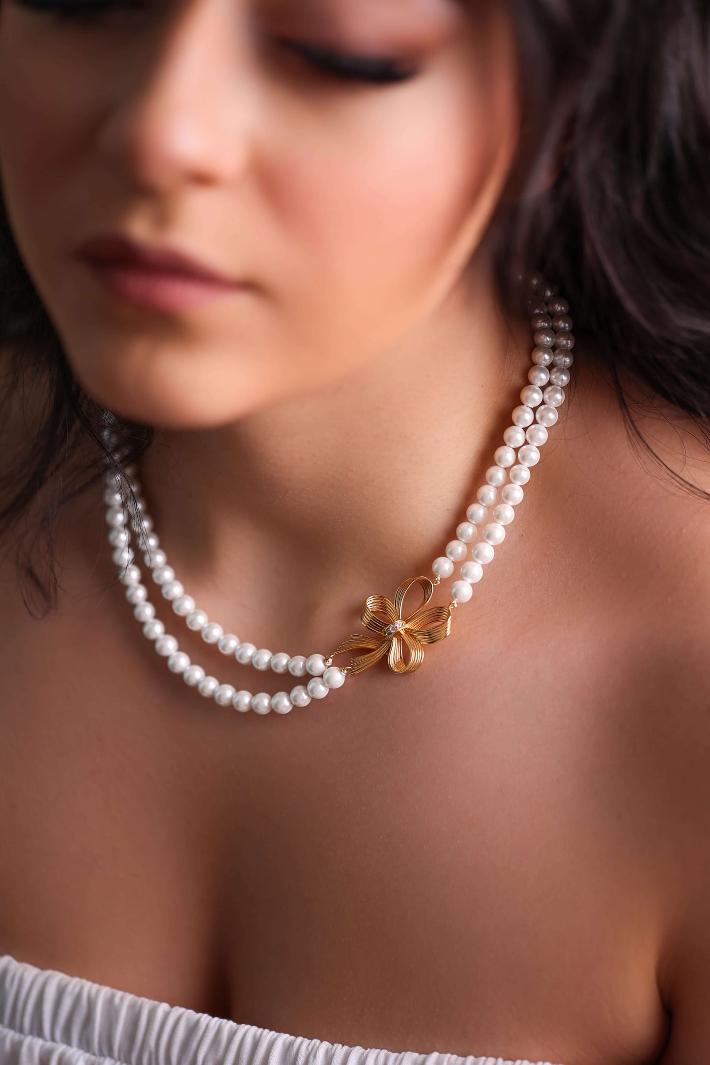 Fleur de Perle Gold Necklace