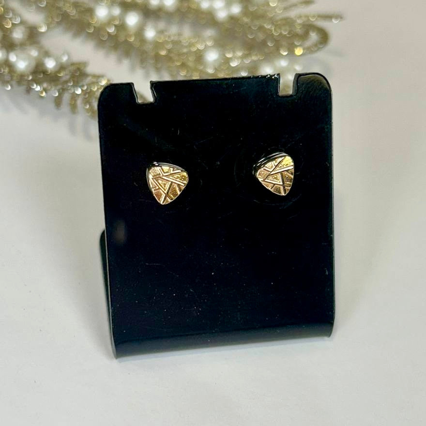 Gold Earrings 18K Gold 1.09g Handmade by Diora Jewels