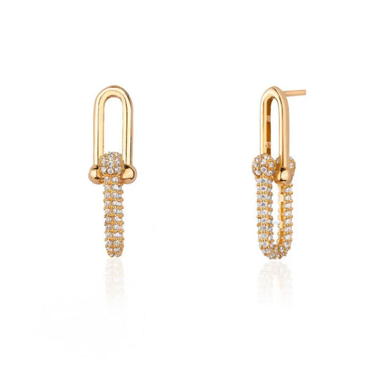 T Fashion Gold Earring