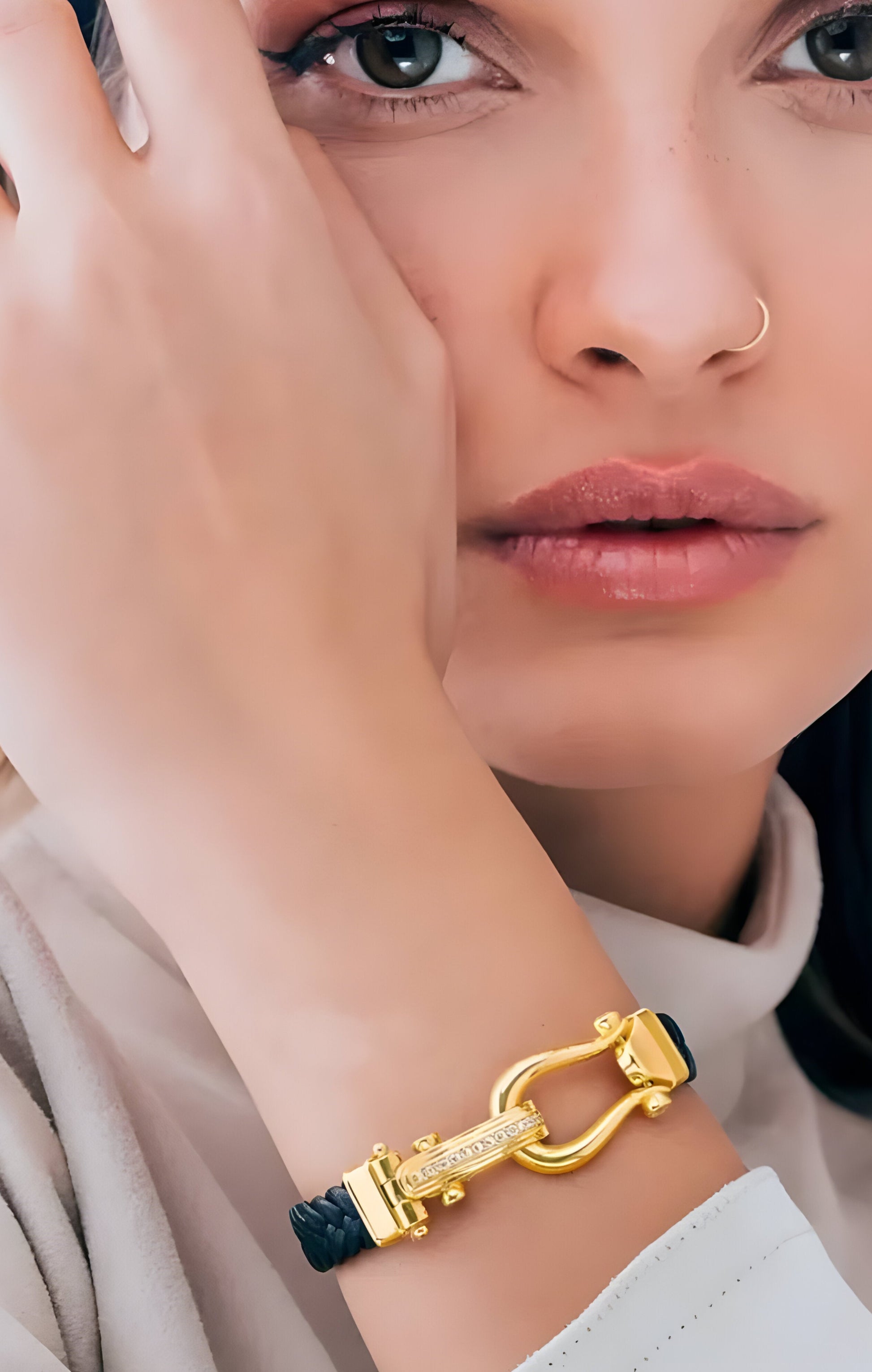 Fred Leather Gold Bracelet
