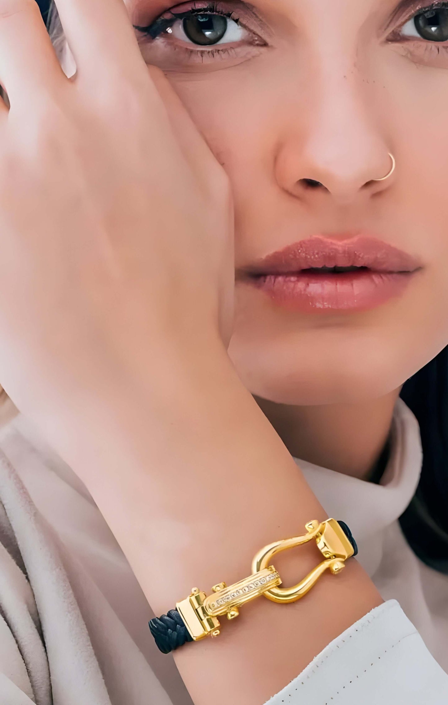 Fred Leather Gold Bracelet