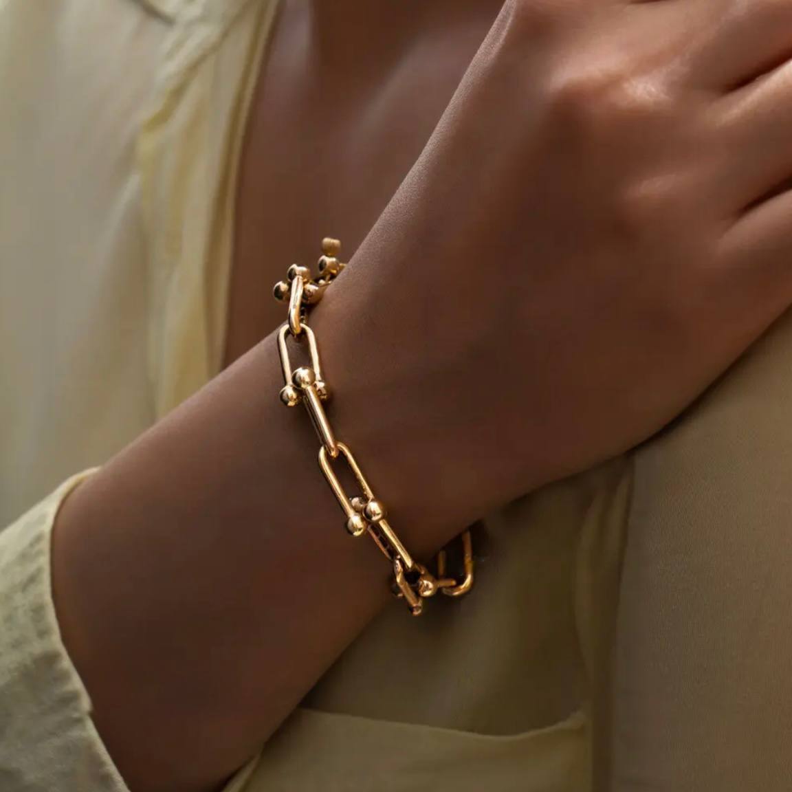Gold Chain Link Bracelet