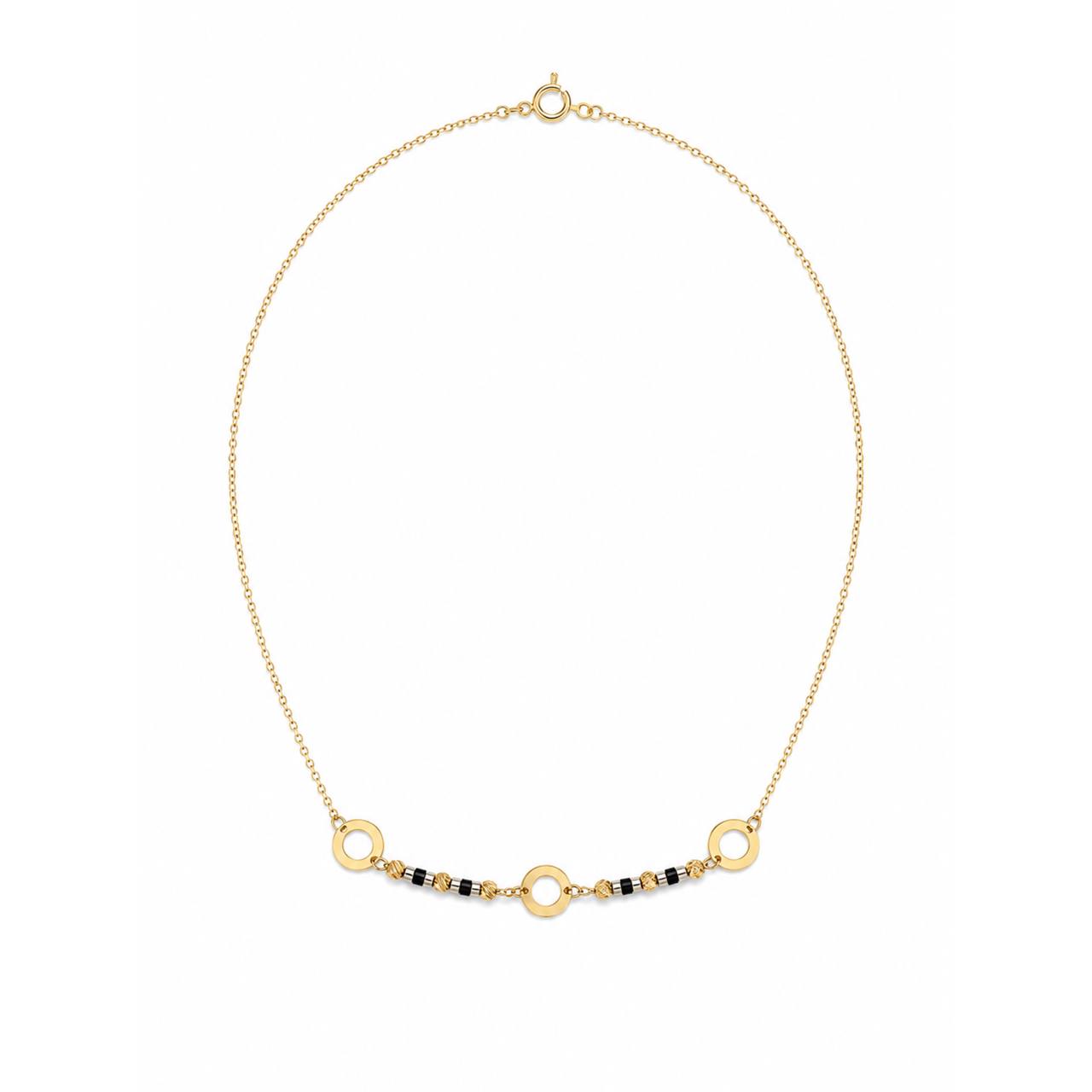 Gold Circle Charm Necklace