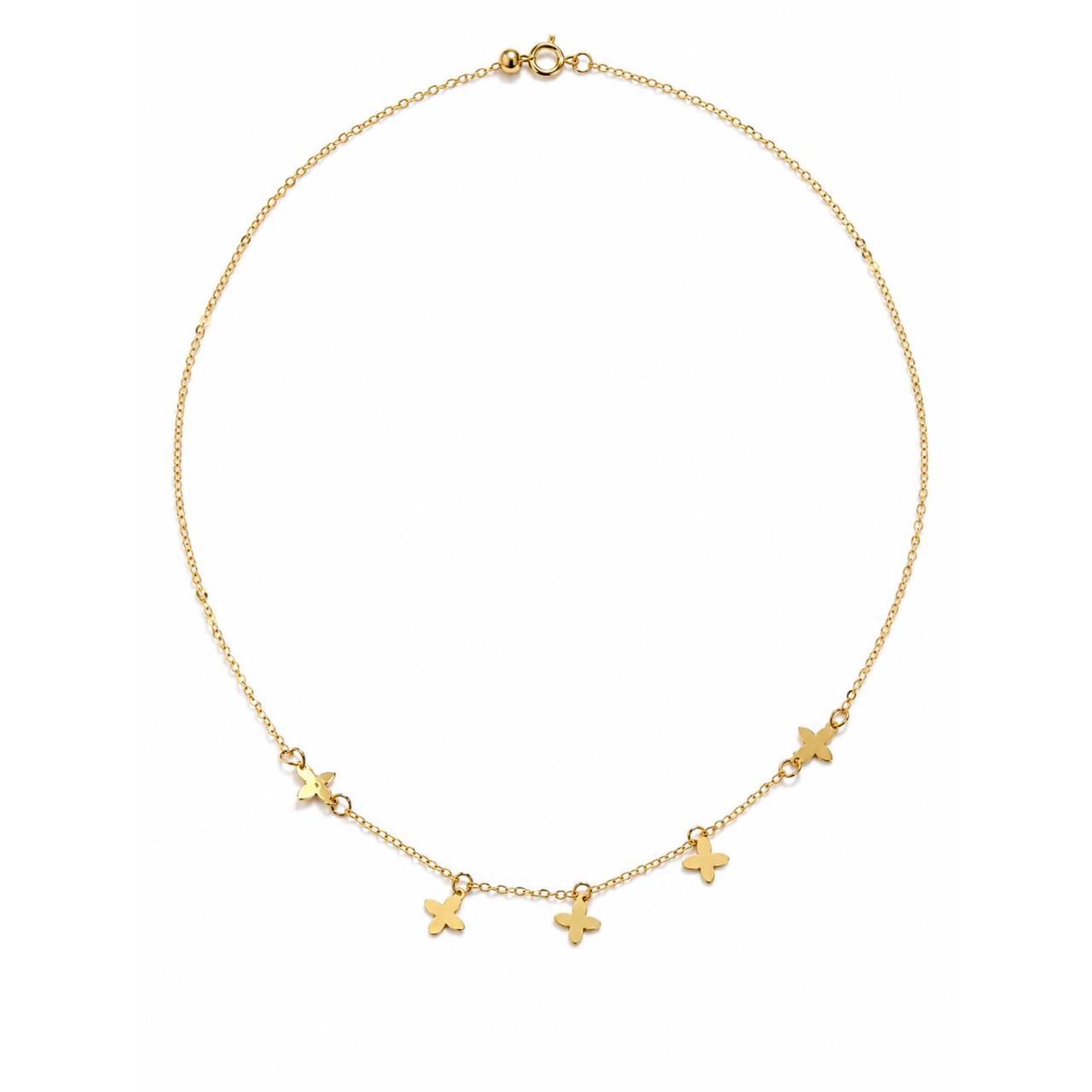 Gold Cross Charm Necklace