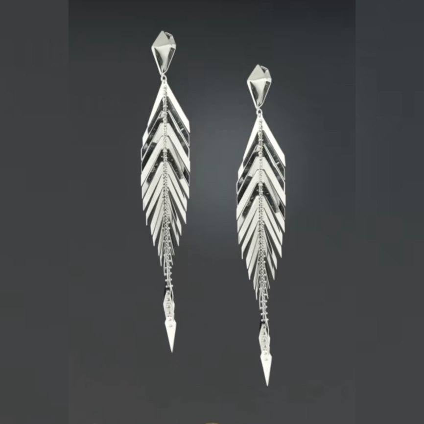 Gold Leaf Drop Earrings