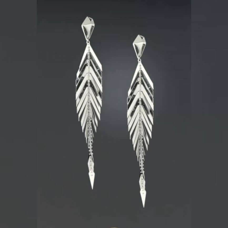 Gold Leaf Drop Earrings