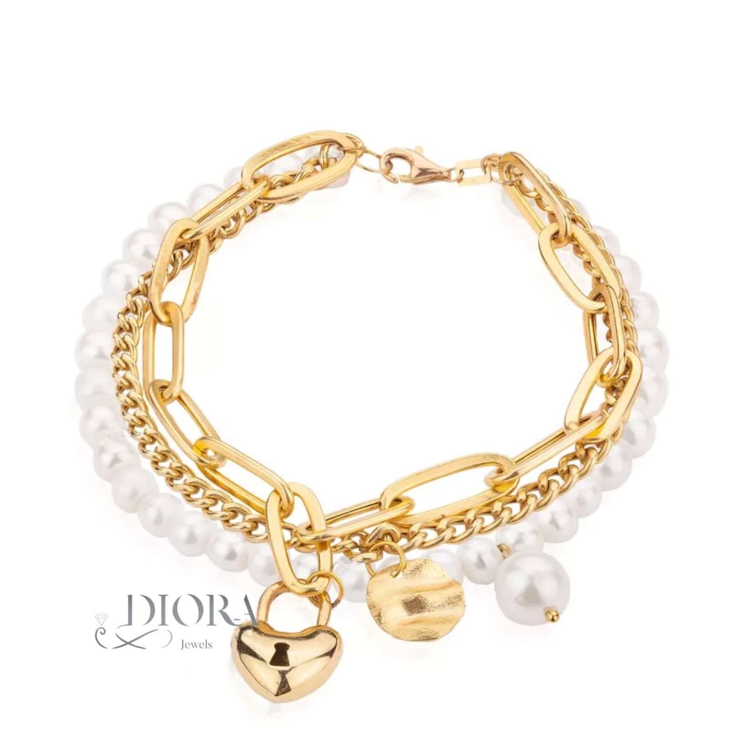 Gold & Pearls Bracelet