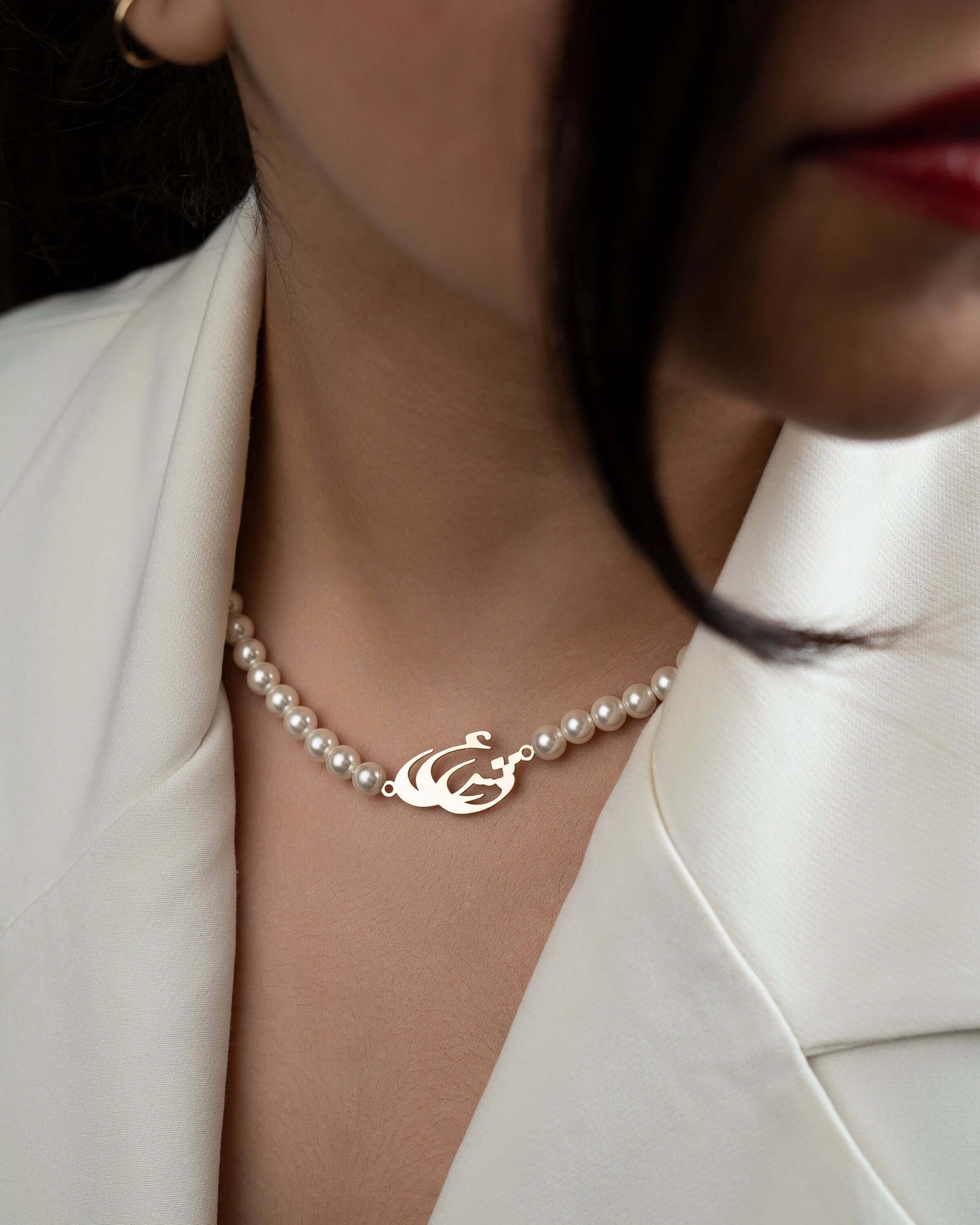 Love & Pearls Gold Necklace