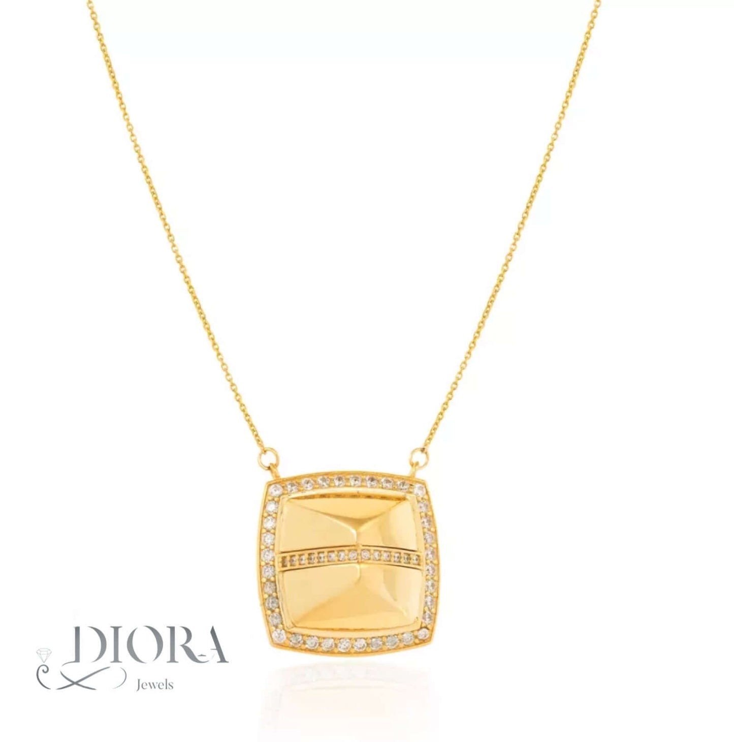 Pyramid Gold Necklace 18K gold with 7.20 grams from Diorajewels