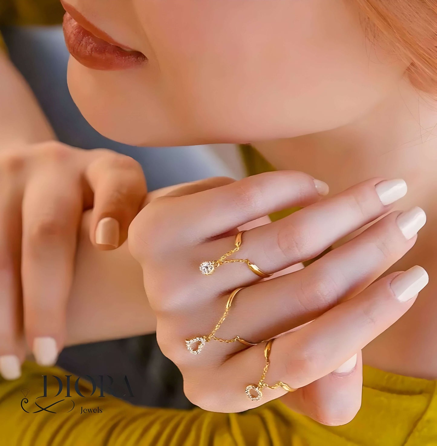 Gold Ring with Jewelled Pendant