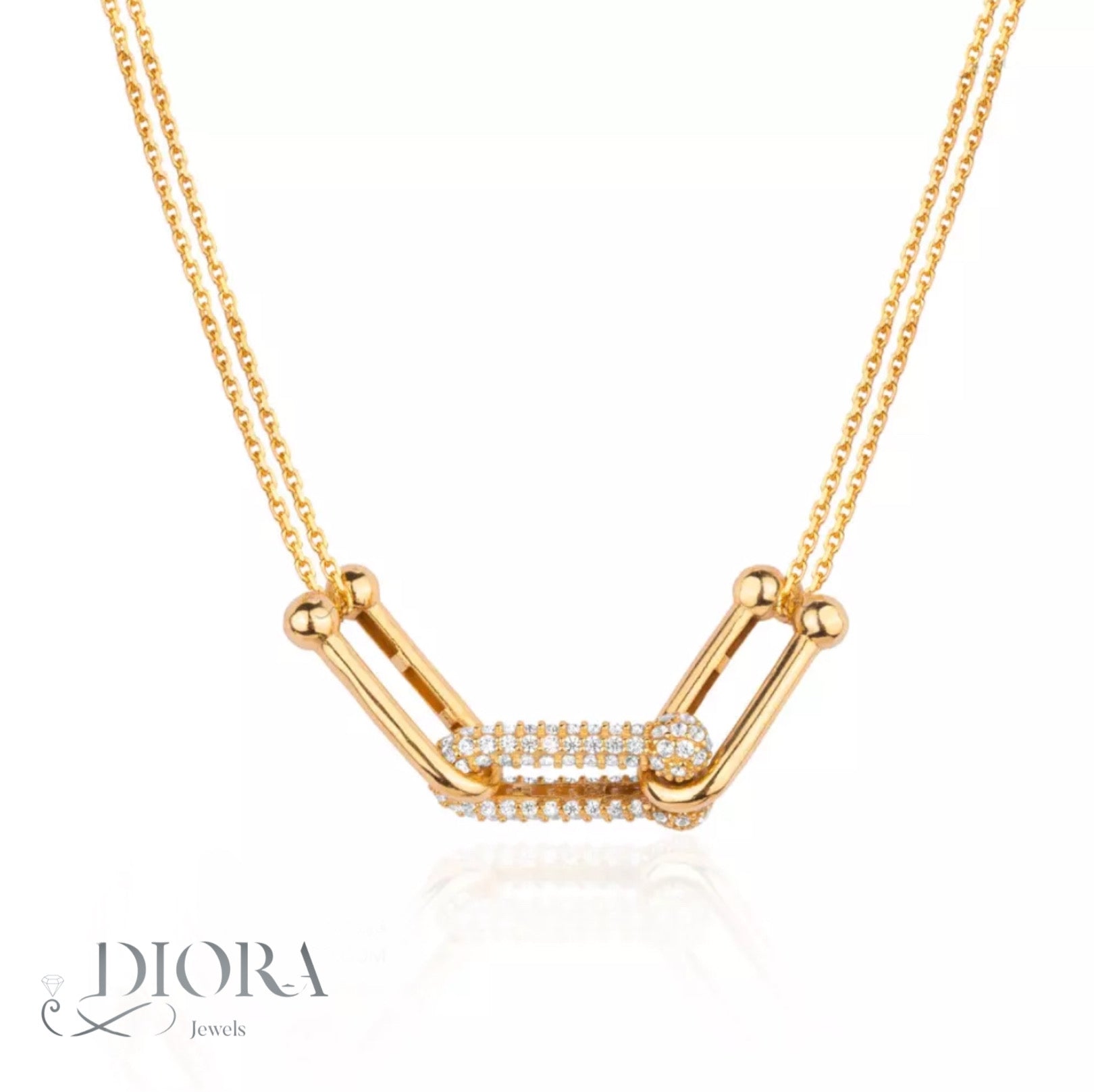 Gold Necklace - T Collection 18K gold with 5.05 grams from Diorajewels