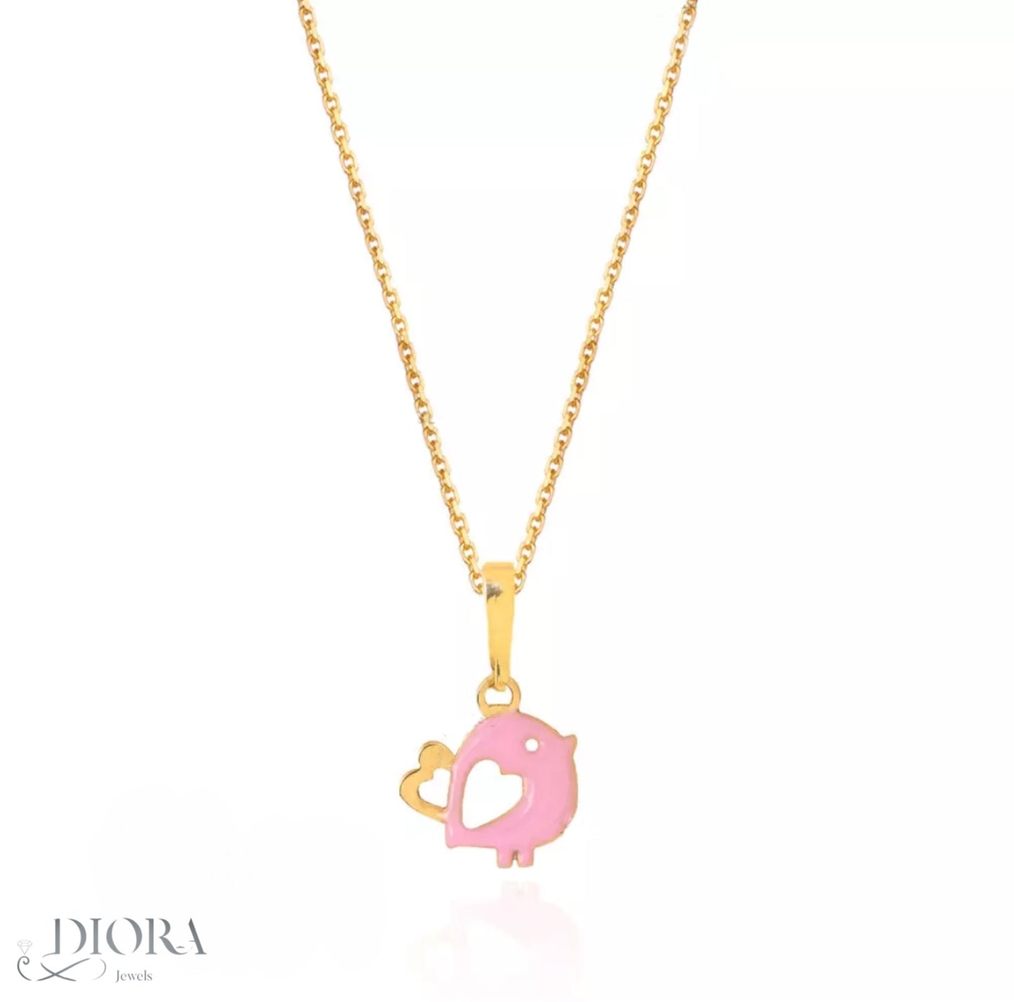 Pink Bird Pendant