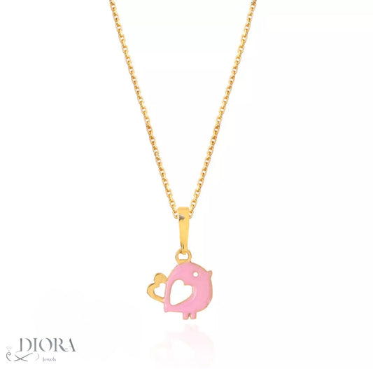 Pink Bird Pendant