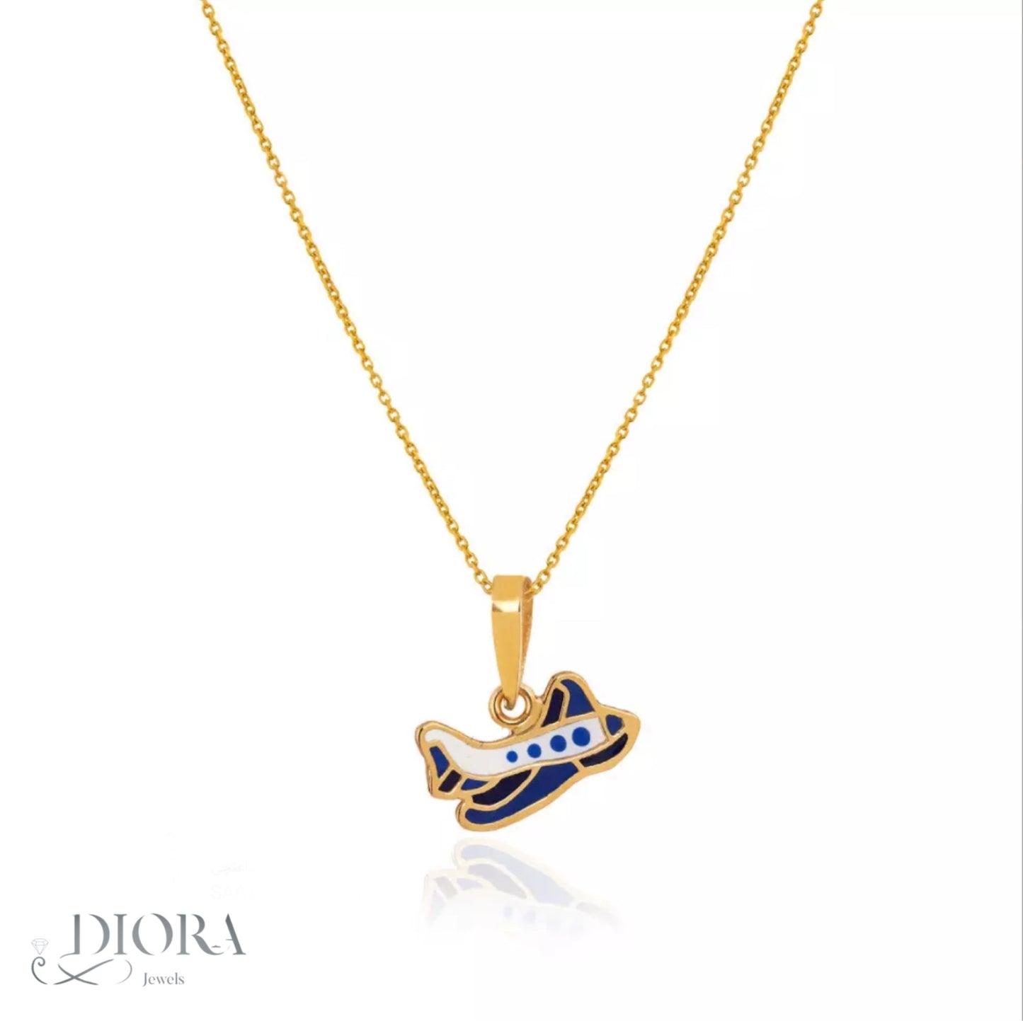 Blue Airplane Pendant