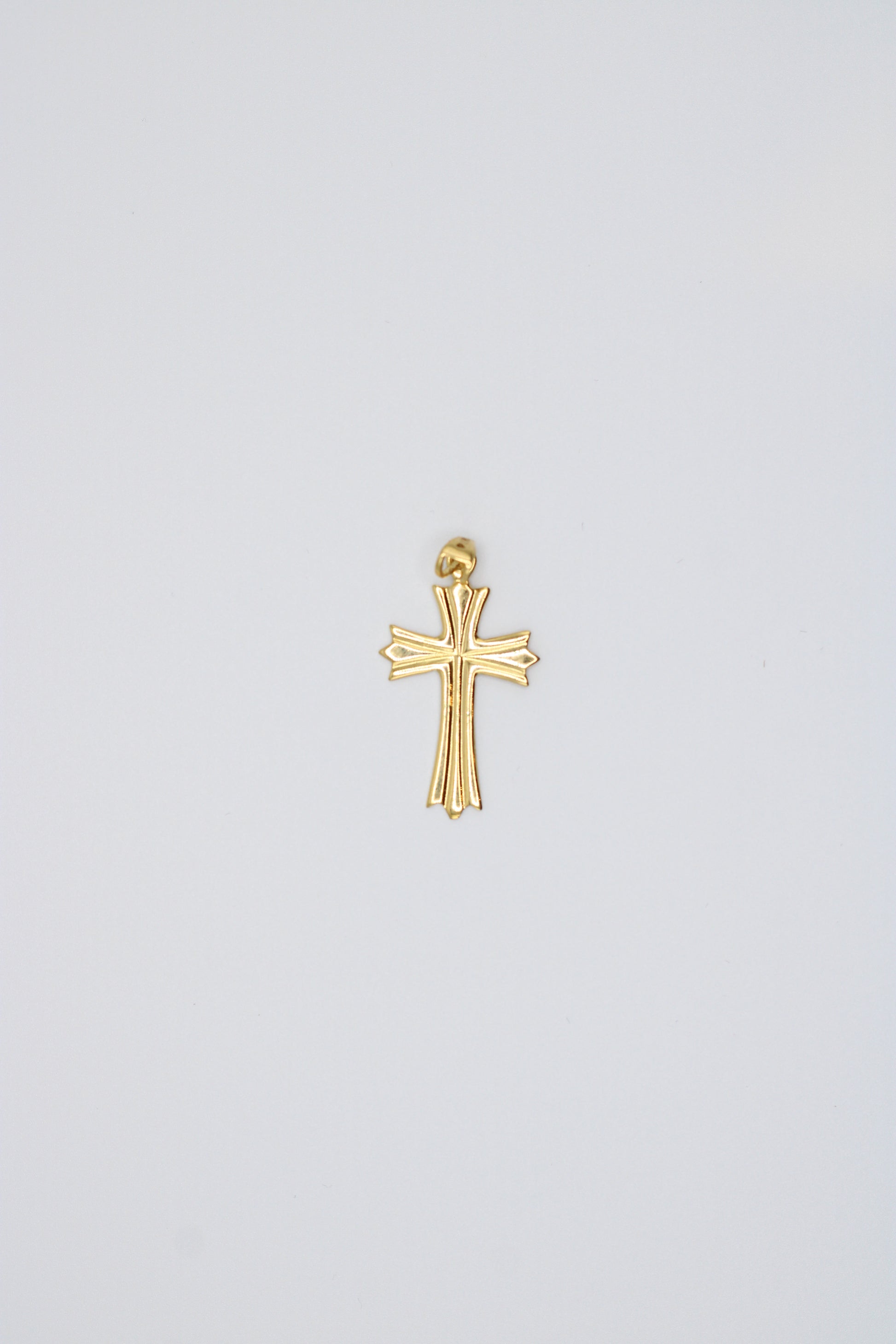 18k Solid Gold Cross Pendant