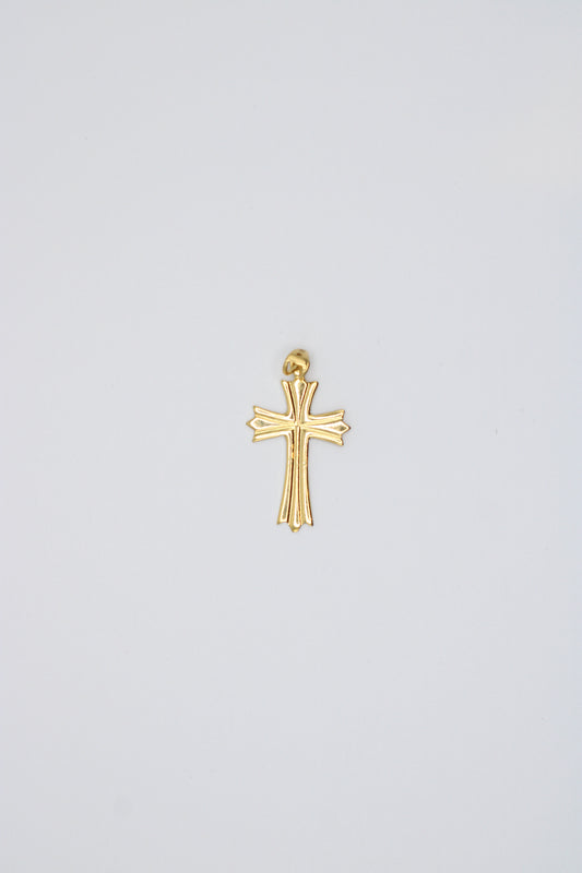 18k Solid Gold Cross Pendant