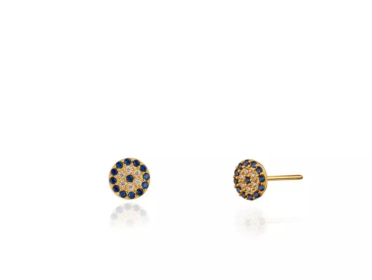Jewelled Minimal Evel Eye Earrings