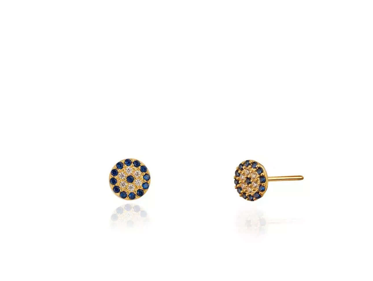 Jewelled Minimal Evel Eye Earrings