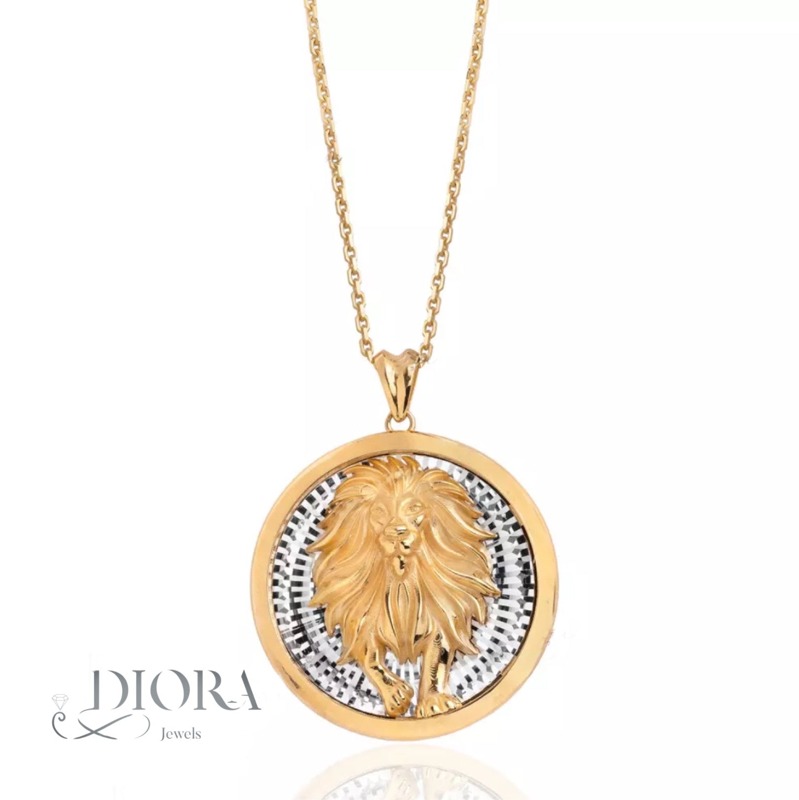 Lion Gold Pendant 18K gold with 12.7 grams from Diorajewels