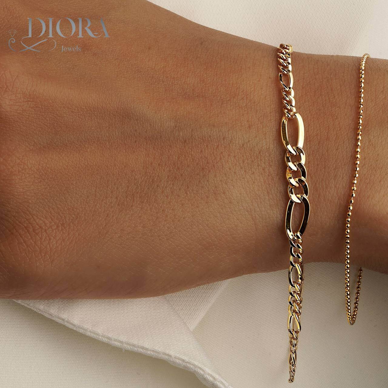 18k Gold Sphere Chain Bracelet