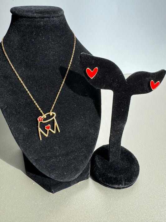 Loving Cartoon Gold Necklace