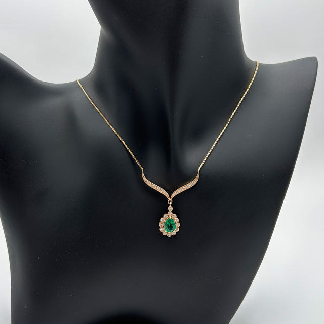 TearDrop Emerald Necklace