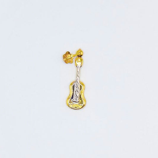 18k Solid Gold Gitar Pendant
