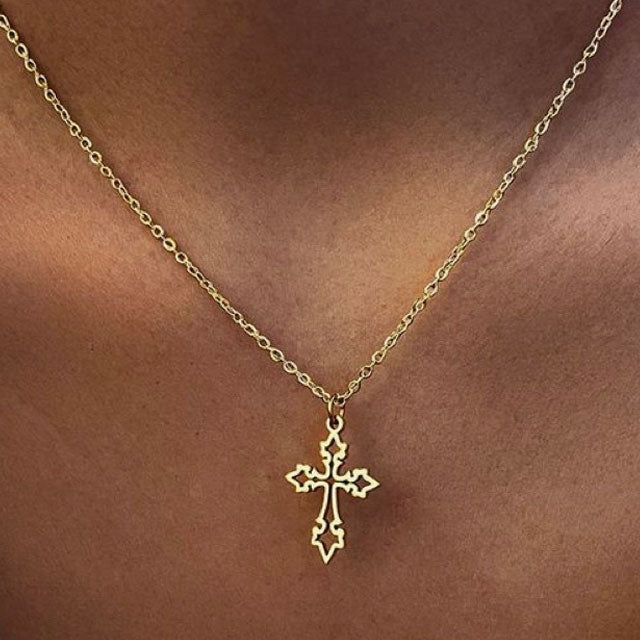 Solid Gold Cross Pendant