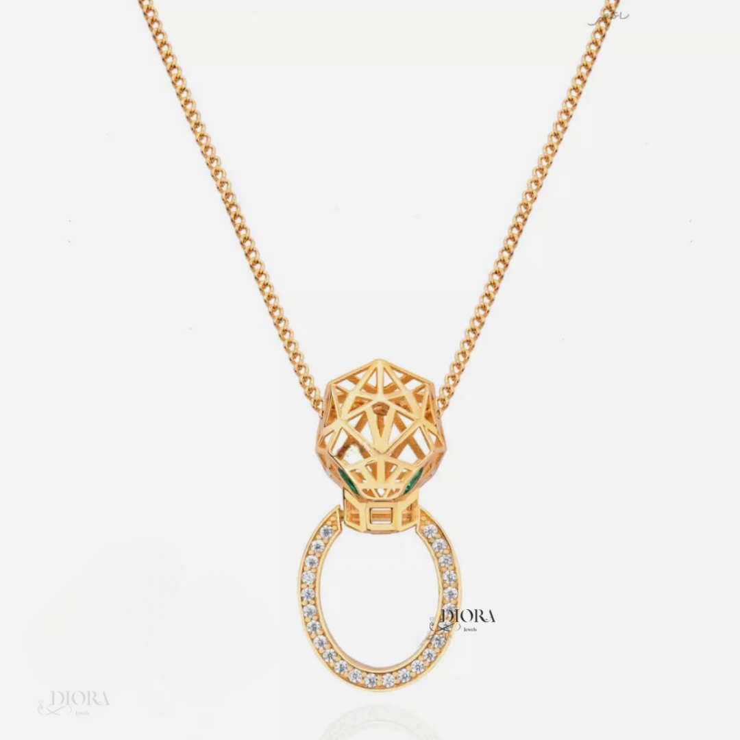 Panther Gold Necklace 18K gold with 7.4 grams from Diorajewels