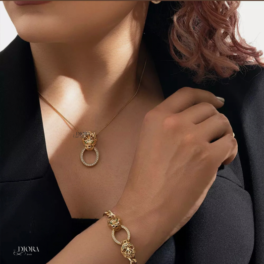 Panther Gold Necklace 18K gold with 7.4 grams from Diorajewels