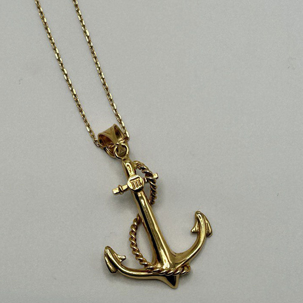Small Anchor Gold Pendant