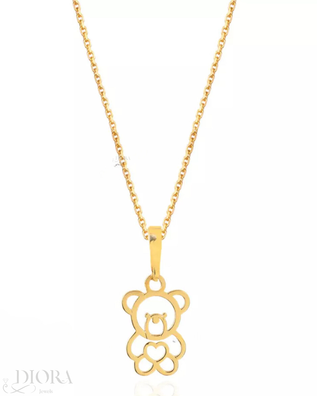 Teddy Bear Gold Pendant