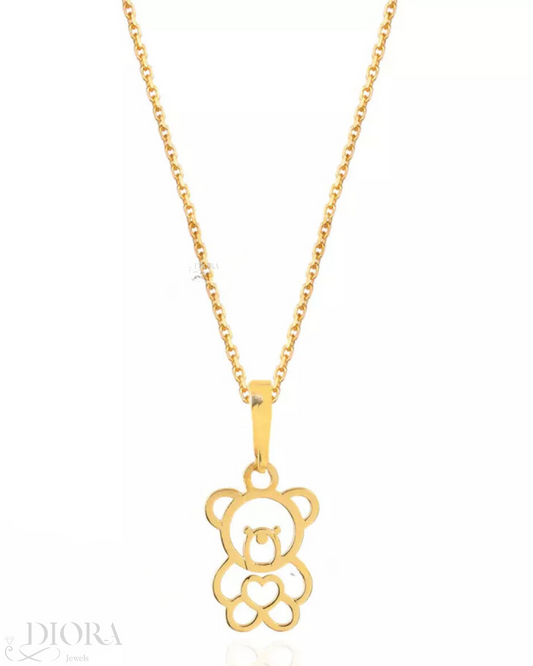 Teddy Bear Gold Pendant