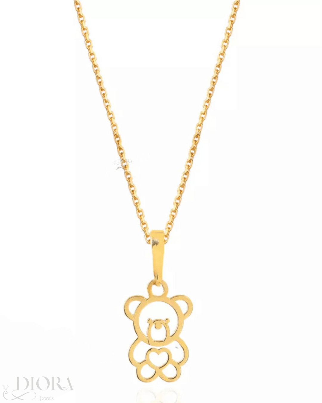Teddy Bear Gold Pendant