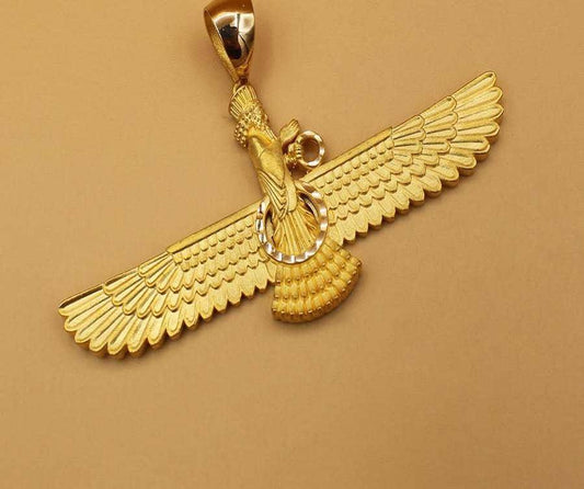 Large Farvahar Gold Pendant