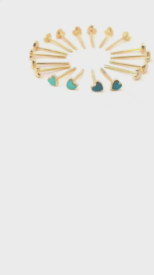 Minimal Heart Earrings