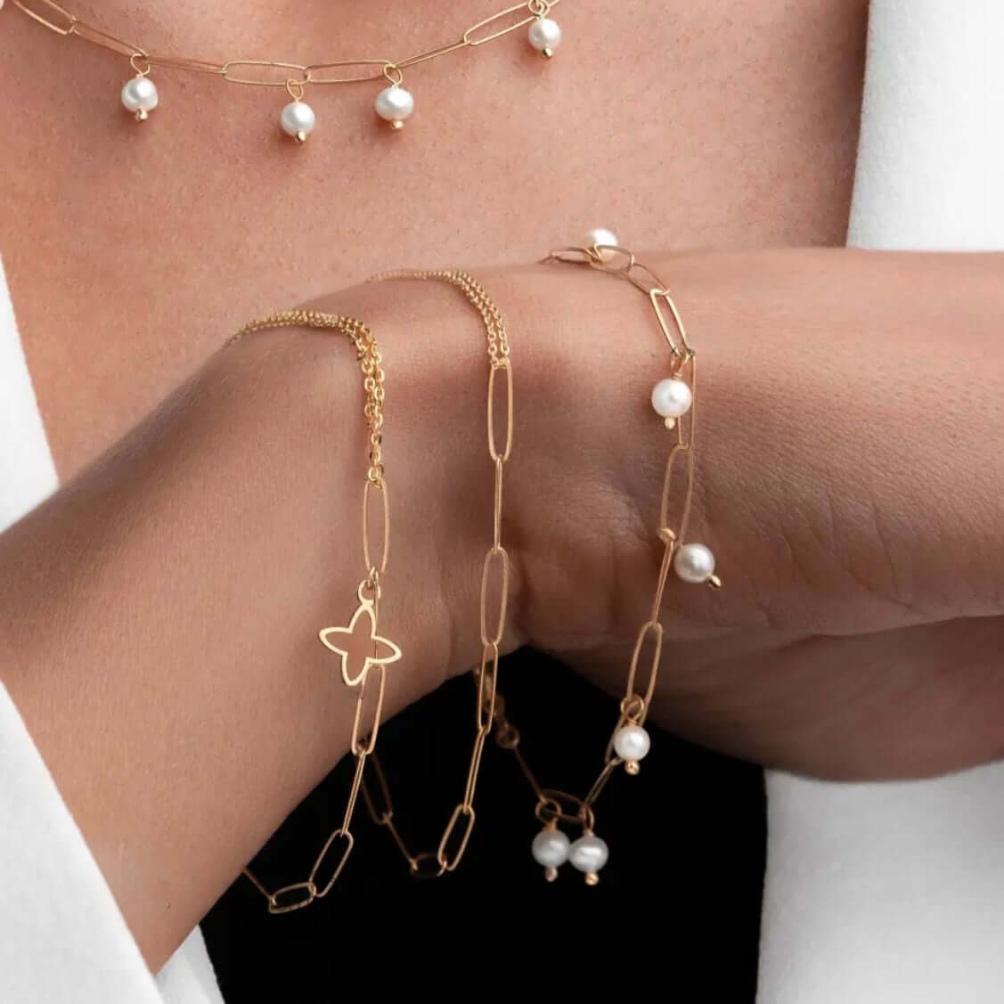 Pearl Gold Minimal Bracelet