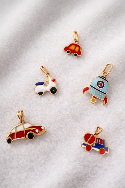 Motorcycle Gold Pendant