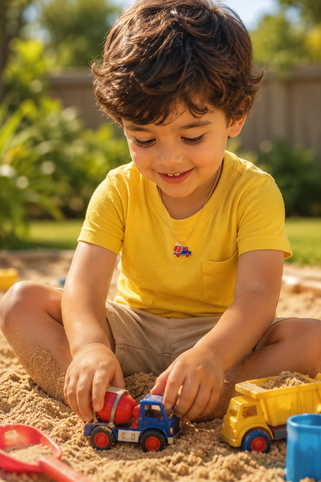 Boy Car Gold Pendant