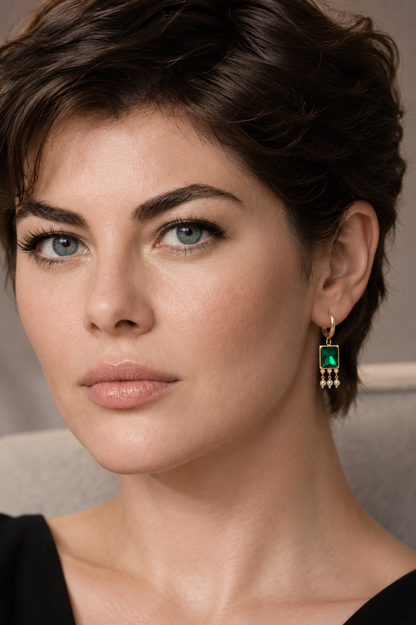 Farah Emerald Earrings