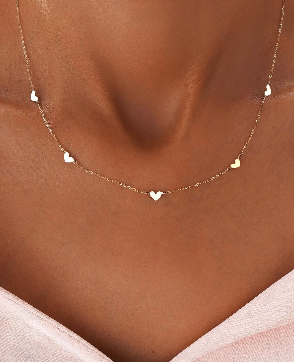 18K Heart Gold Necklace