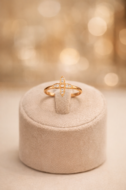 Gold LV Design Ring