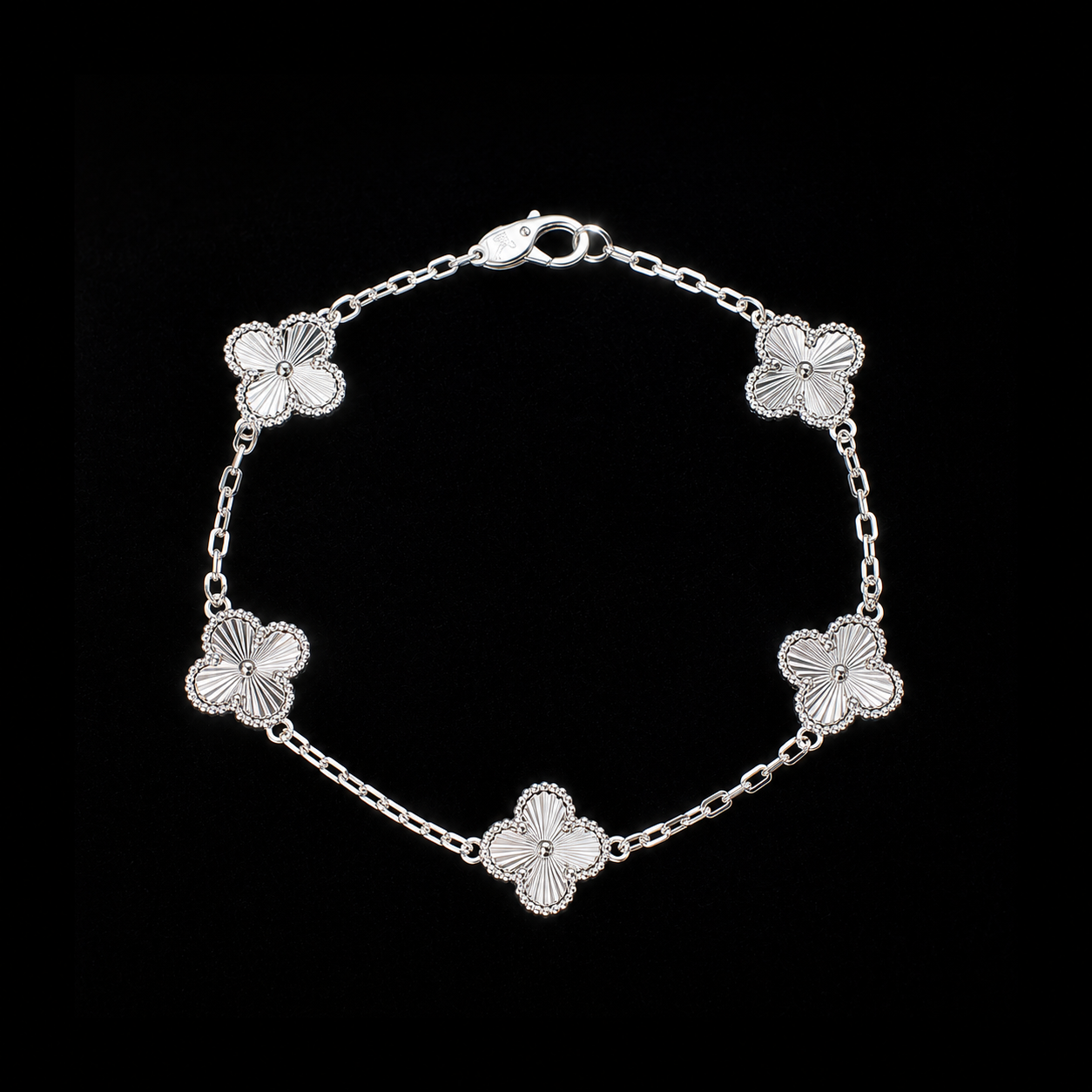 White Alhambra 5-Motifs Bracelet