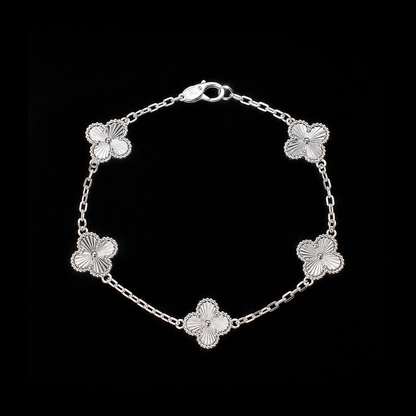 White Alhambra 5-Motifs Bracelet