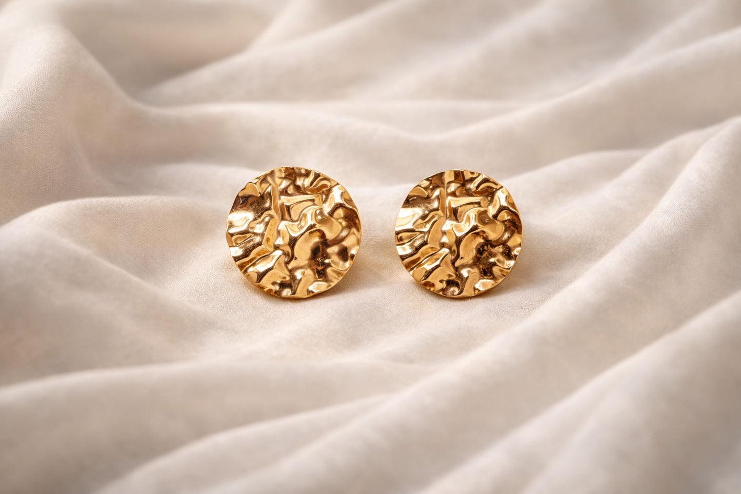 Sun Wave  Gold Earrings