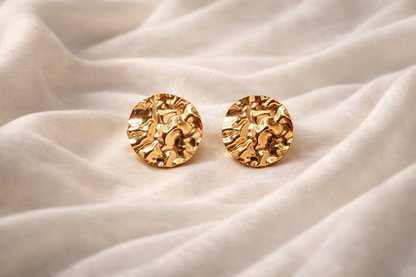 Sun Wave  Gold Earrings