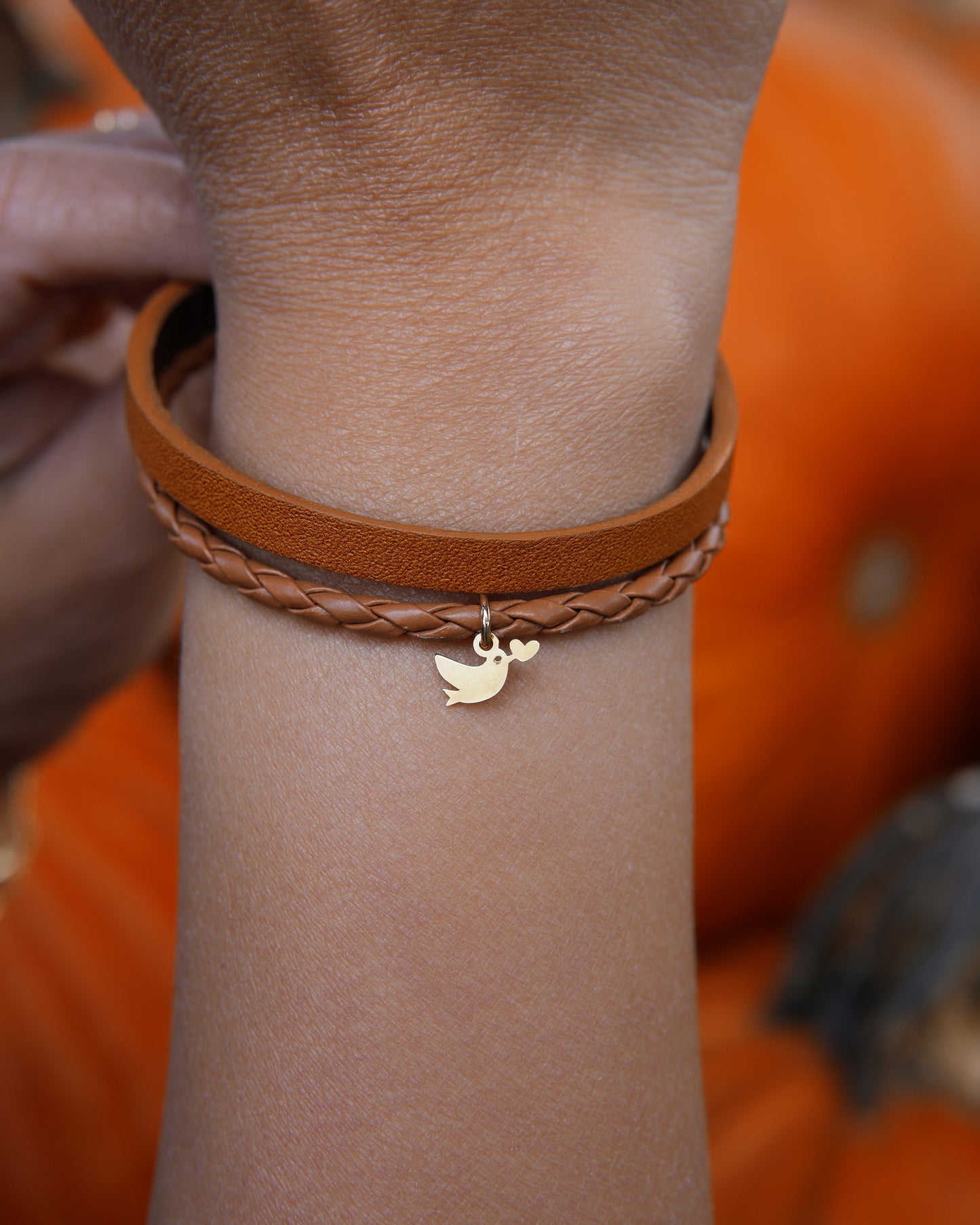 Love Bird Lather Bracelet
